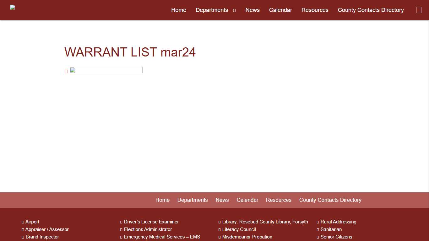 WARRANT LIST mar24 - Rosebud CountyRosebud County